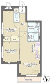 HILL TOP RESIDENCE OSAKIの間取り画像