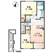 所沢市大字荒幡 アパート新築工事の間取り画像