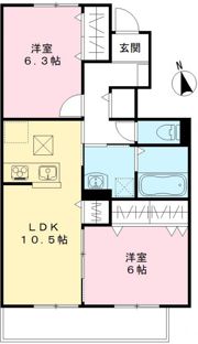 ユアメゾン益野 Aの間取り画像