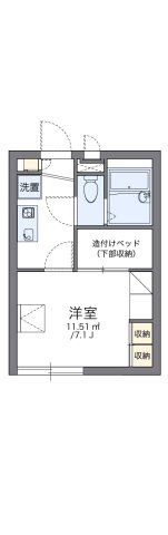 レオパレスリバーサイド住吉の間取り画像