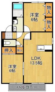 グリーンヒルB棟の間取り画像
