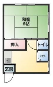 青木アパート2階の間取り画像