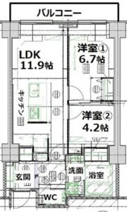 シティコート目黒2号棟の間取り画像