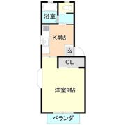 パルティールB棟の間取り画像