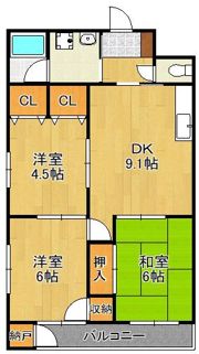 タツノ福柳木ハイツの間取り画像