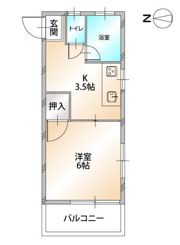 コーポ生石の間取り画像