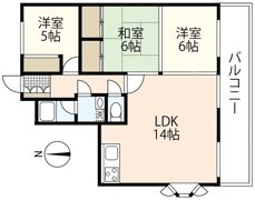 谷川マンションの間取り画像