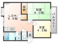 ハイツ鳥越 Bの間取り画像