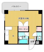 アローハイム大学病院前の間取り画像