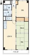 城北マンションの間取り画像