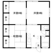 大梶コーポ新妻Ⅱの間取り画像