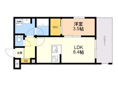 リアンルシール姪浜の間取り画像