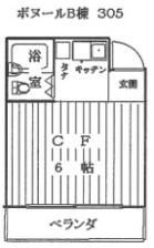 ボヌール大日B棟の間取り画像
