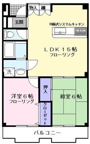 パレスフリージアの間取り画像