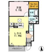 カーサオブローゼの間取り画像