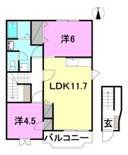 ピュアハイツ三町2 B棟の間取り画像