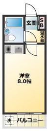 美工中山ハイツの間取り画像