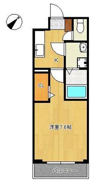 MDIプロスジョイア北九州市立大学前の間取り画像