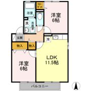 フローレスかおり D棟の間取り画像