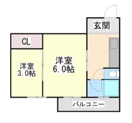 さつきマンションの間取り画像