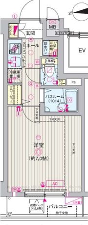 エステムプラザ神楽坂NorthResidenceの間取り画像