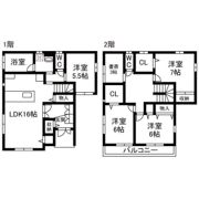 井上貸家の間取り画像