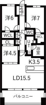 リーザス南千里の間取り画像