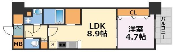 アーバネックス梅田中崎町Ⅱの間取り画像