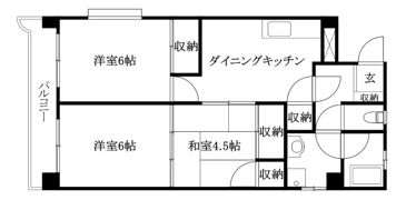 サウスタウンアサムラの間取り画像
