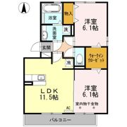 ルーベライト初生 Aの間取り画像