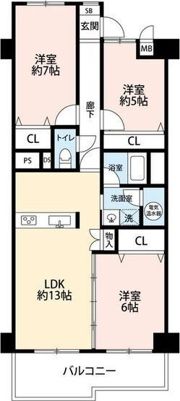サンマンション御器所の間取り画像
