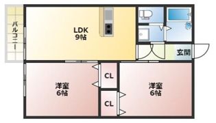 クオレ西郷C棟の間取り画像