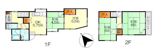焼山中央4丁目5番戸建の間取り画像