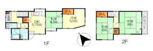 焼山中央4丁目5番戸建の間取り画像