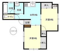 スカイハイツ吉岡の間取り画像