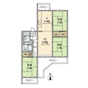 さつき住宅25号棟の間取り画像