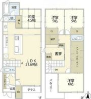 長久手市山越戸建の間取り画像