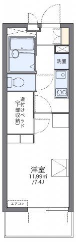 レオパレスラピスラズリ高井田の間取り画像