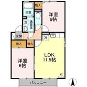 プレジャーⅡ B棟の間取り画像