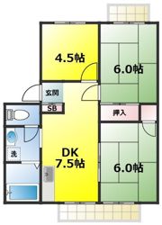 第一サンビレッジアサノの間取り画像