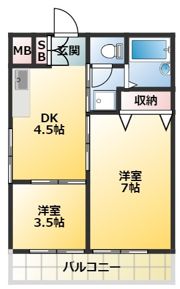 宇佐見マンションの間取り画像