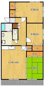 エルスール湯川 参番館の間取り画像