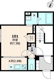 仮称North Gardenの間取り画像