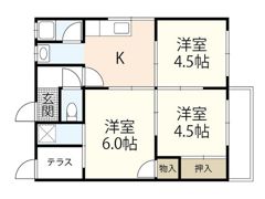 瀬戸貸家(東側)の間取り画像