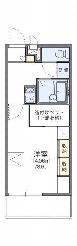 レオパレス若葉Bの間取り画像