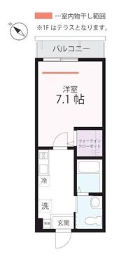 ハーミットクラブハウスBelleの間取り画像