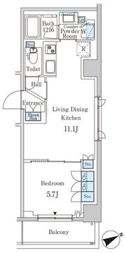 パークアクシス下北沢の間取り画像