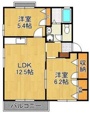 アクシス本城Bの間取り画像