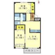 さくらハイツ1号棟の間取り画像