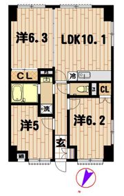 WITH PLACE MORISAKIの間取り画像